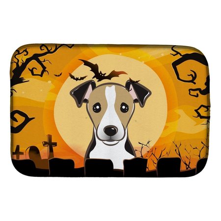 CAROLINES TREASURES Halloween Jack Russell Terrier Dish Drying Mat BB1819DDM